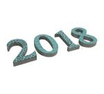 Petit chiffre 2 12cm - Blanc