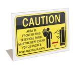 Slanted sign holder horizontal A4 clear - Crystal