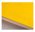 Rhodiarama Goalbook souple A5 240 pages dot papier blanc 90g - Jonquille