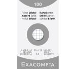 Pk 100 Exa Record Cards 75/125 Sq White - White