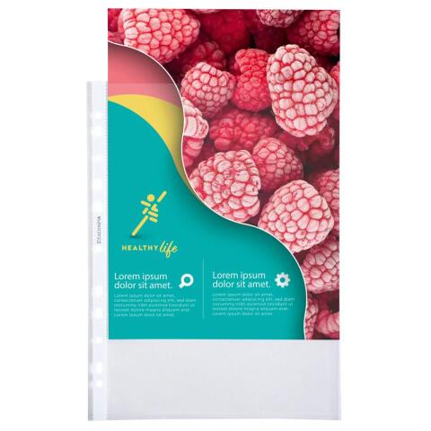 Bolsa de 100 Fundas con taladros A4 7/100e Polipropileno piel de naranja - Cristal