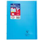Cahier piqué Koverbook 24x32cm 96 pages petits carreaux + marge couverture polypropylène transparent - Assortis