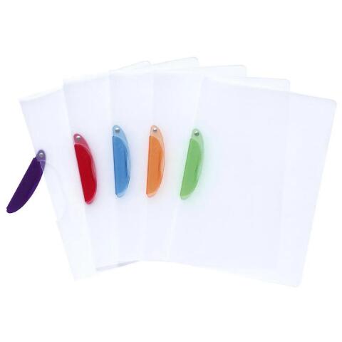 Carpetas de presentación con clip de plástico A4 Exacompta Clip-Design Cubierta transparente capacidad 30 hojas colores surtidos