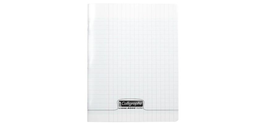Cahier piqué 8000 POLYPRO 17x22 cm 96 pages grands carreaux 90 g