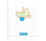 Cahier de liaison piqué 8000 POLYPRO 17x22 cm 48 pages grands carreaux 90 g - Incolore