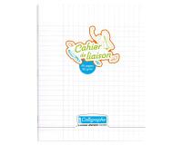 Cahier de liaison piqué 8000 POLYPRO 17x22 cm 48 pages grands carreaux 90 g - Incolore