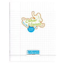 Cahier de liaison piqué 8000 POLYPRO 17x22 cm 48 pages grands carreaux 90 g - Incolore