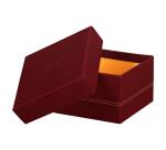 Rhodiarama set 5 boîtes gigognes simili cuir italien 44x34x16 cm - Lie de vin