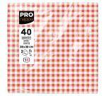 Paquet de 40 serviettes micro-gaufrées ouate décorées 2 plis - 38x40 cm