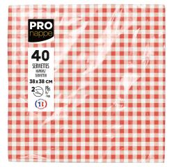 Paquet de 40 serviettes micro-gaufrées ouate décorées 2 plis - 38x40 cm