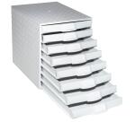 Module de classement The Sytem 8 Office 8 tiroirs - Gris lumière