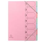 Trieur Harmonika recyclé avec élastiques AutentiK - 7 compartiments - Couleurs assorties