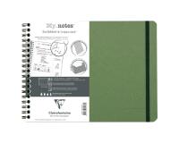 My.Notes Age Bag cahier reliure intégrale à marges détachables B5 paysage 120 pages détachables DOT + cadre en-tête - Vert