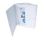 Valigetta portadocumenti con maniglia droso 40mm polipropilene Kreacover - 24x32cm - Bianco