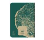 Carnet piqué FOREVER PREMIUM 100% recyclé A5 96 pages ligné papier recyclé blanc 90 g - Vert pin