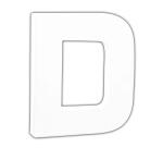 Petite lettre D 12cm - Blanc