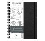 My.Notes Age Bag carnet reliure intégrale à marges détachables A5+ 120 pages détachables DOT + cadre en-tête - Noir