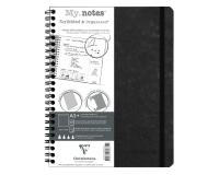 My.Notes Age Bag carnet reliure intégrale à marges détachables A5+ 120 pages détachables DOT + cadre en-tête - Noir
