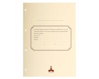 Recharge 297X210 100 feuillets foliotés 80g + garde - Blanc