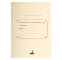 Recharge 297X210 100 feuillets foliotés 80g + garde - Blanc