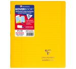 Cahier piqué Koverbook 17x22cm 96 pages ligné + marge couverture polypropylène transparent - Assortis