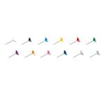 Blisterbox mit 100 Stück Flachkopfnadeln, Ø5mm, Spitze 8mm