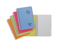 Répertoire reliure intégrale Linicolor FRESH 9,5x14cm 96 pages petits carreaux couverture plastique polypropyène rainuré Couleur aléatoire - Assortis