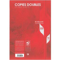 Copies doubles sous film 7000 A4 200 pages non perforées grands carreaux 70 g