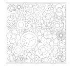 Carré 100% soie - 90x90cm Peace - Blanc