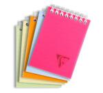 Bloc reliure intégrale Linicolor FRESH en-tête A7 160 pages détachables ligné couverture plastique polypropyène rainuré Couleur aléatoire - Assortis