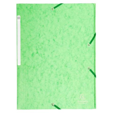 Carpeta Exacompta con gomas Maxi capacity cartulina lustrada 425 grs Nature Future - A4 - Verde claro