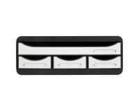 Módulo individual con 4 cajones con tope de seguridad y porta-etiquetas - 270x355x135 mm - GLOSSY