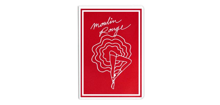 Moulin Rouge, Carnet brochure souple A5 14,8x21 cm, 128 pages, ligné, ass.