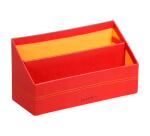 Rhodiarama porte-courrier simili cuir italien 25x10x14 cm - Coquelicot