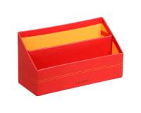 Rhodiarama porte-courrier simili cuir italien 25x10x14 cm - Coquelicot