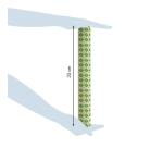 Pap.80g, Tiny Rolls 5x0,35m, Carrés vert - Vert