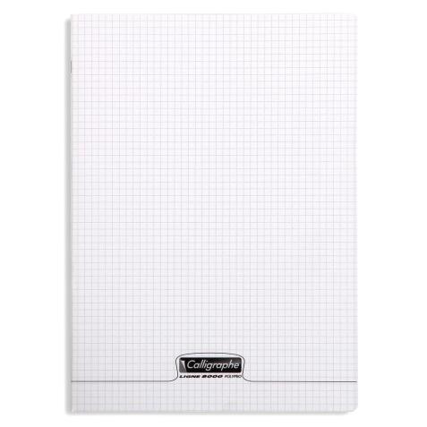 Cahier piqué 8000 POLYPRO 24x32 cm 48 pages petits carreaux 90 g - Incolore