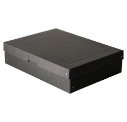 Caja de almacenamiento PureBox Negro de Exacompta A3 32 x 44 x 10cm de alto