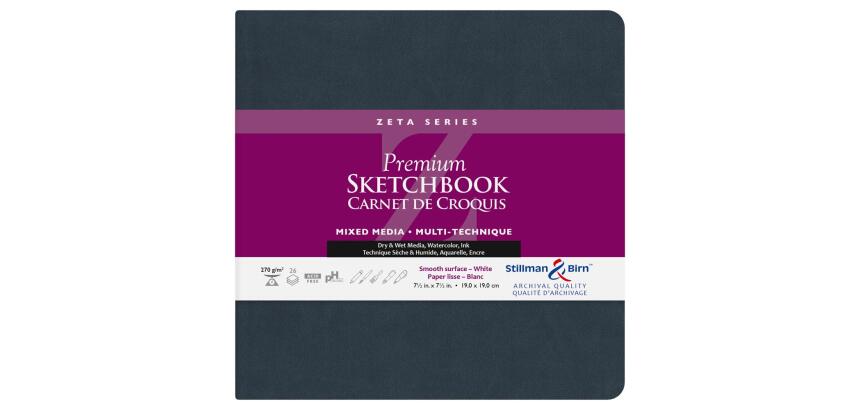 Zeta Series carnet souple 26F 19x19cm 270g - Blanc