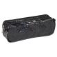 Trousse holographique rectangulaire 2 compartiments 22x7x8 cm, noir - Noir