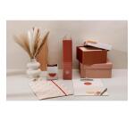 Terracotta, Set de 3 boîtes gigognes carrées 25x25x12 cm, 20x20x11cm, et 16x16x10 cm