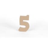 Chiffre 5 kraft 20cm - Kraft