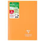 Cahier piqué Koverbook A4 96 pages ligné + marge couverture polypropylène opaque 100% recyclé - Assortis