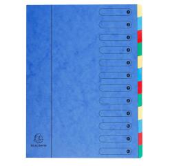Exacompta Harmonika Multipart File, A4, 12 sections - Blue