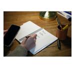 Addressbook Rhodiactive 90g reliure intégrale A5 160 pages pré-imprimé non micropreforé + poche - Noir