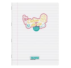 Cahier de vie piqué 8000 POLYPRO 24x32 cm 96 pages ligné + marge/uni 90 g - Incolore