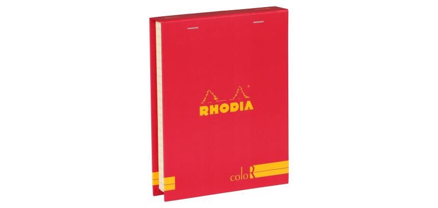 Coffret Rhodia coloR (3 blocs agrafés coloR ligné + 2 crayons) - Framboise