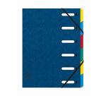 Trieur HARMONIKA® à fenêtres avec élastiques véritable carte lustrée 6 compartiments