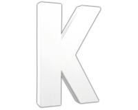 Lettre K 20,5cm - Blanc