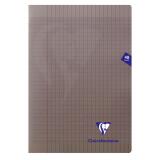 Cahier piqué Mimesys A4 48 pages grands carreaux couverture polypropylène - Gris